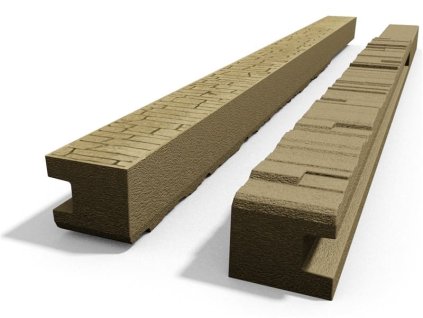 Betonový sloupek štípaný kámen 2-str. koncový pískovec