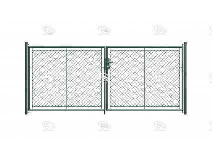 Brána zahradní celovýplet FAB šířka 360cm Zelená