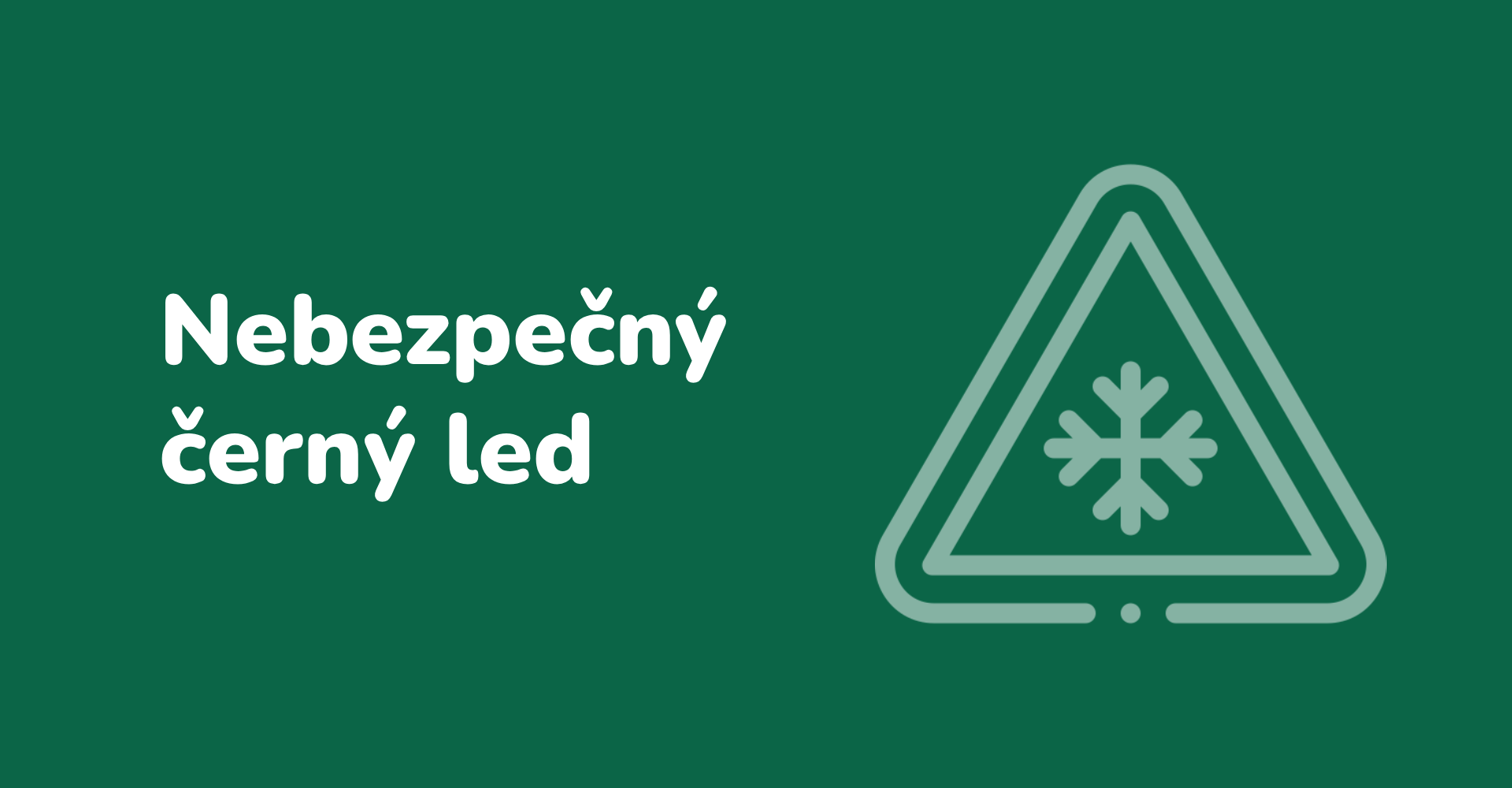 Černý led: Neviditelná hrozba zimy. Jak ho poznat a co dělat, když dostanete smyk?