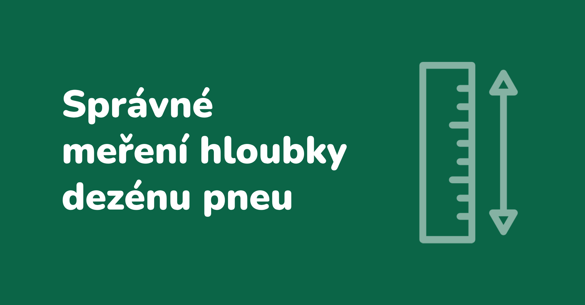 Jak se měři hloubka dezénu pneu?