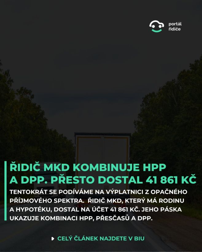 Řidič MKD kombinuje HPP a DPP. I přesto dostal na účet 41 861 Kč. 😱 V naší rubrice o výplatnicích jsme už rozebrali pásky...