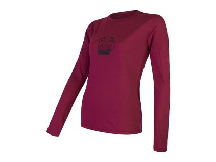 SENSOR MERINO ACTIVE PT MUG DÁMSKÉ TRIKO DL.RUKÁV LILLA Velikost: Lilla, Barva: