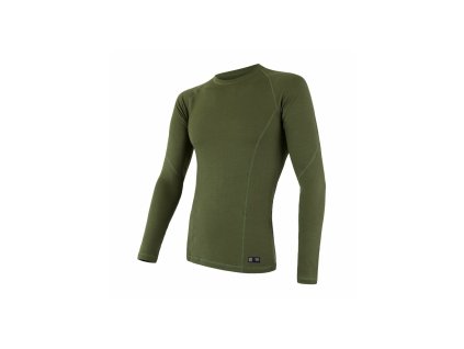 SENSOR MERINO DF PÁNSKÉ TRIKO DL.RUKÁV SAFARI GREEN Velikost: