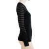 SENSOR MERINO ACTIVE DÁMSKÉ TRIKO DL.RUKÁV ČERNÁ/ŠEDÁ PRUHY Velikost: Černá/Šedá pruhy, Barva: S