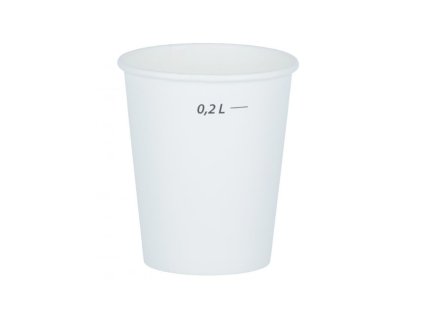 papierový pohár 250 ml biely s ryskou 02 l 50 ks