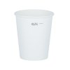 papierový pohár 250 ml biely s ryskou 02 l 50 ks