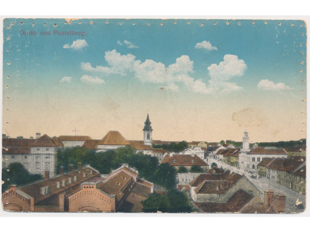 34 - Lounsko, Postoloprty, celkový pohled, cca 1909