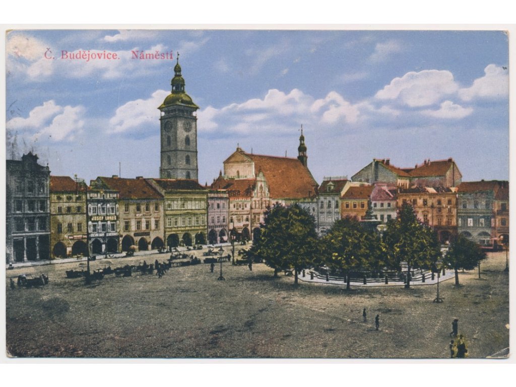12 - České Budějovice, pohled na náměstí, cca 1918