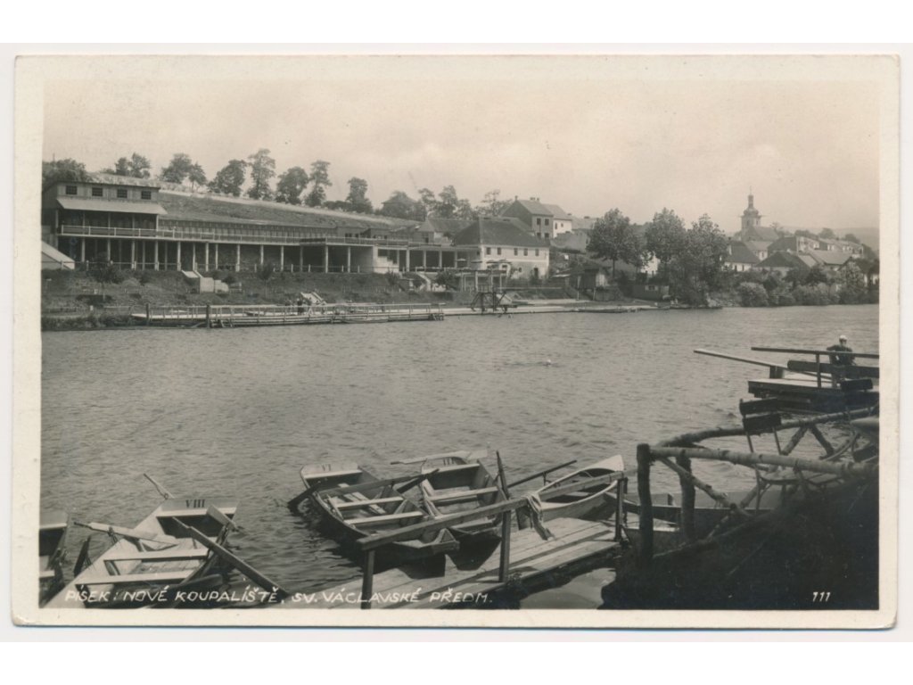 46 - Písek, nové koupaliště, Sv. Václavské předměstí, cca 1938