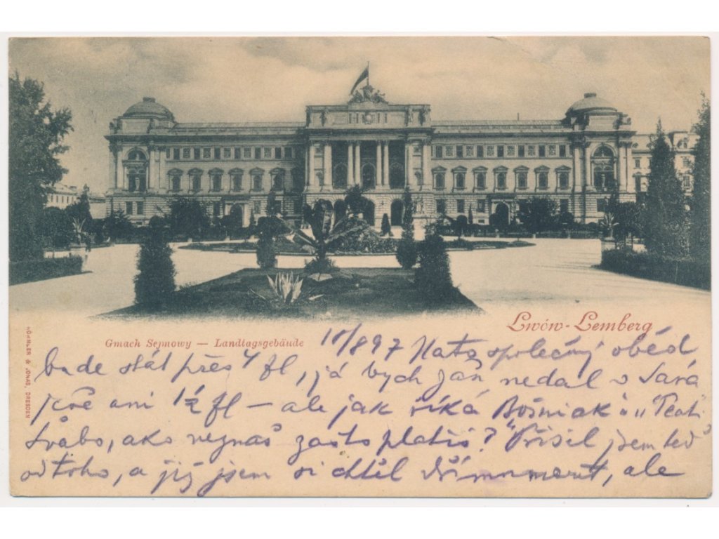 Ukrajina, Lwów, Lemberg, Gmach Sejmowy, Landtagsgebäude, cca 1897