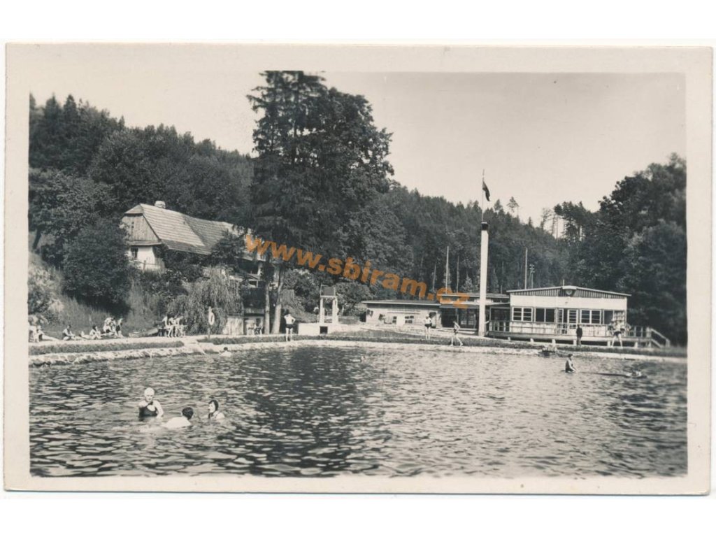 57 – Rychnovsko, Městské koupaliště ve Včelném, ca 1935