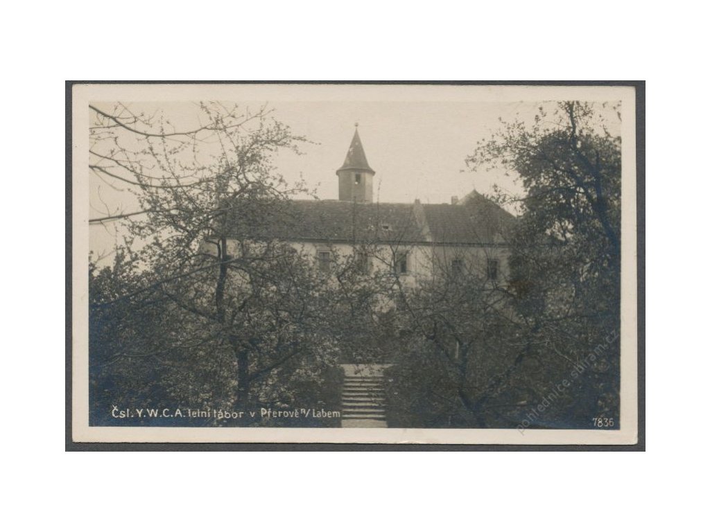 40 - Nymbursko, Přerov nad Labem, letní tábor, Čsl. Y.W.C.A., cca 1920