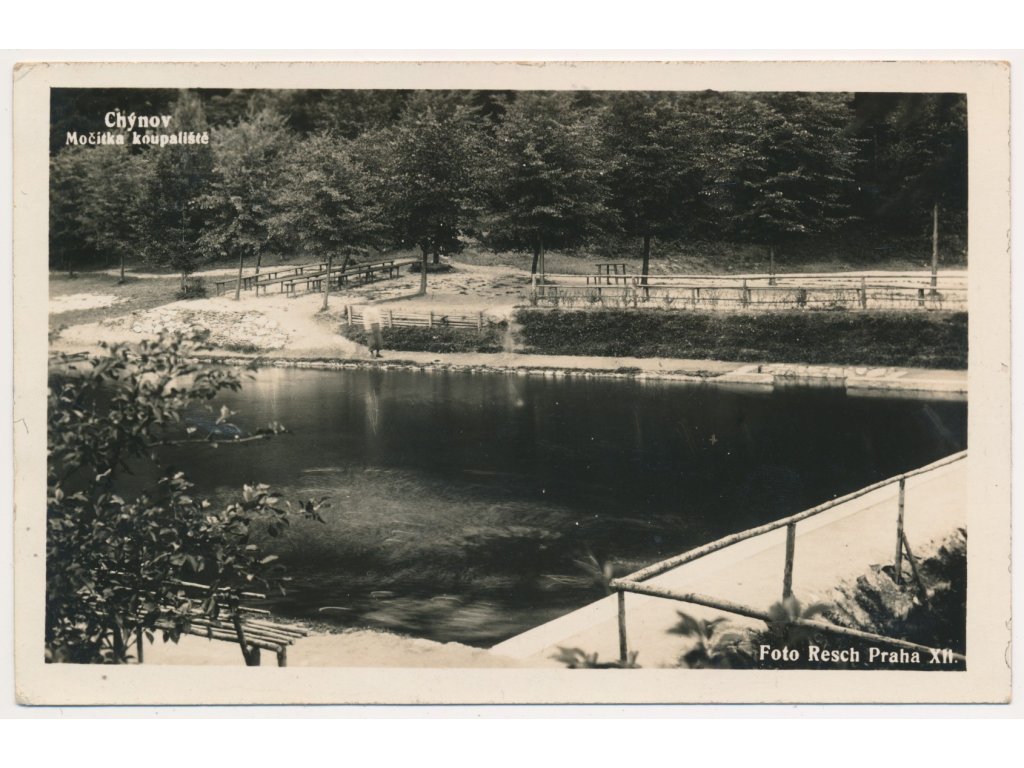 64 - Táborsko, Chýnov, Koupaliště, foto Resch, cca 1935