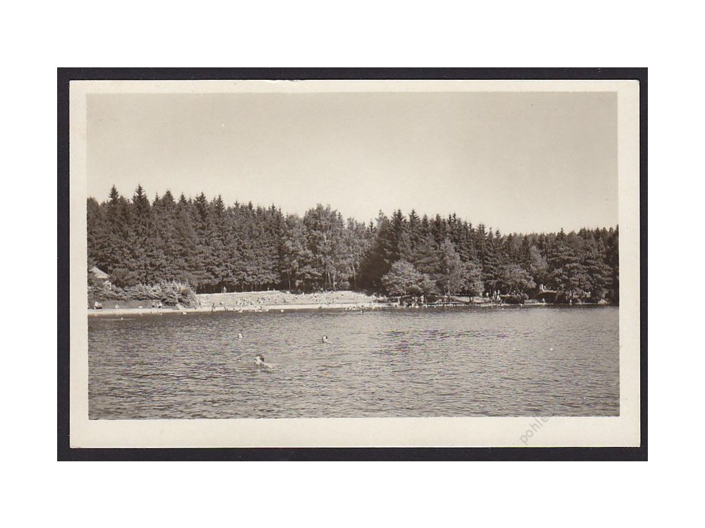 25 - Karlovarsko, Děpoltovice, Vzlet, koupaliště, nakl. Orbis, cca 1948
