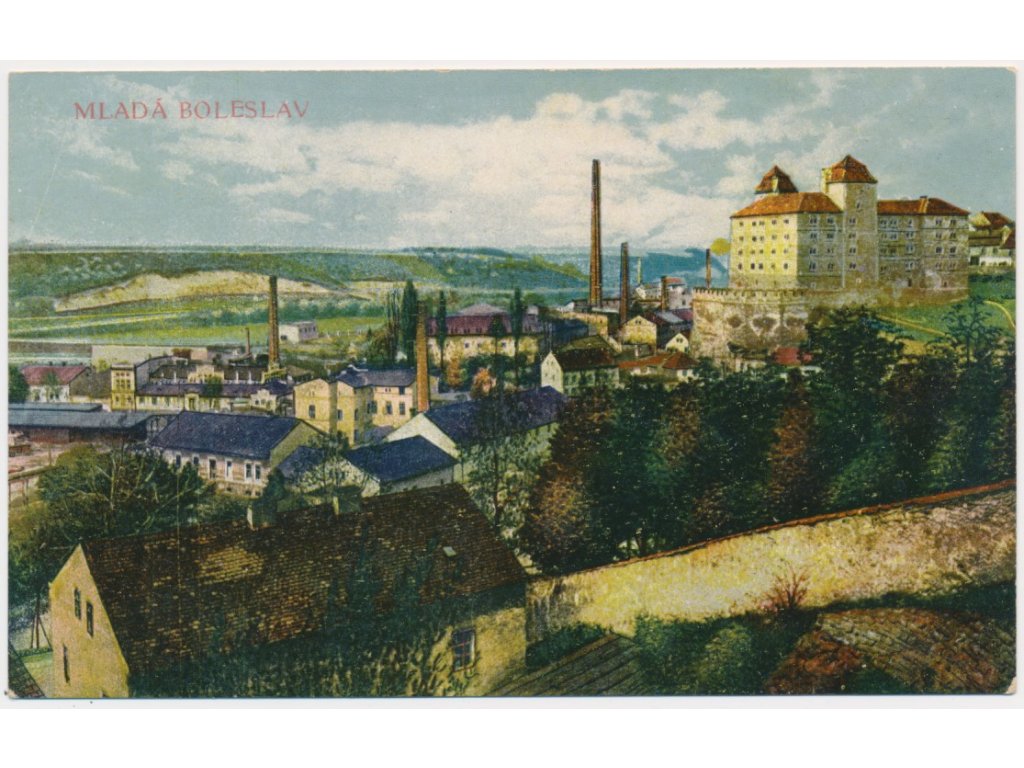 36 - Mladá Boleslav, celkový pohled na město, cca 1910