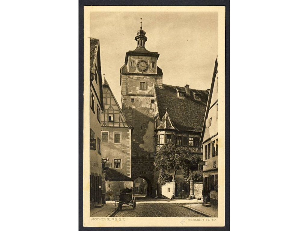 Deutschland, Rothenburg o. T., Weisser Turm, cca 1920