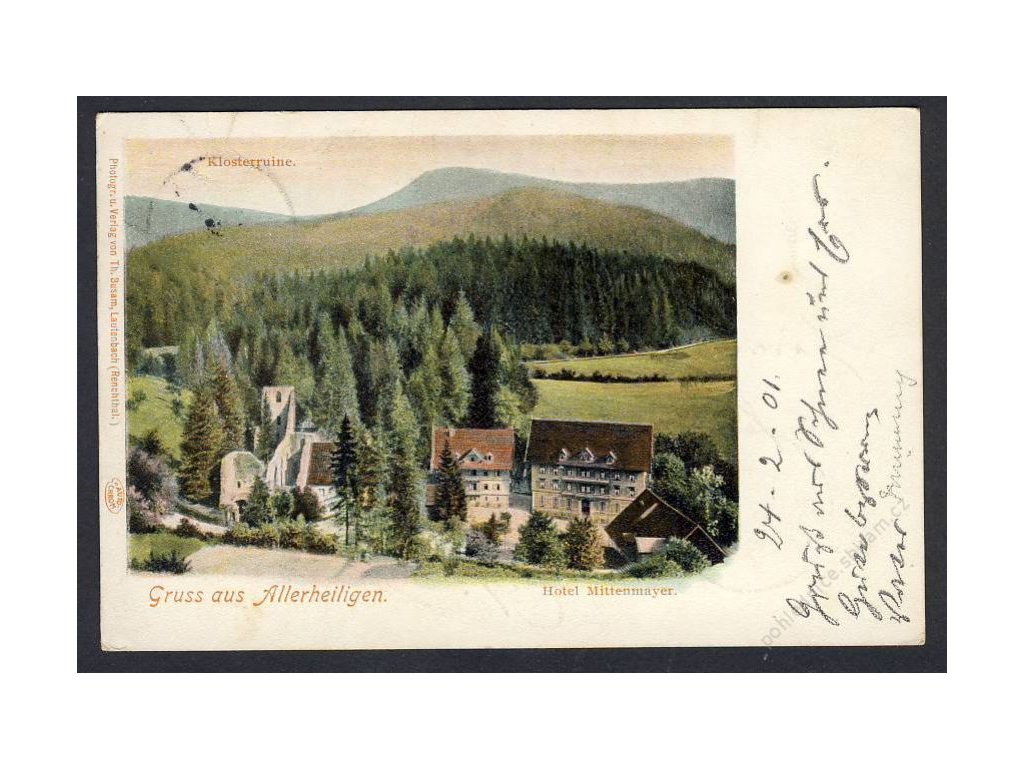 Deutschland, Gruss aus Allerheiligen, Hotel Mittenmayer, cca 1901