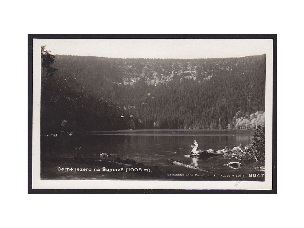 28 - Šumava, Černé jezero, foto Fon č.8647, cca 1930