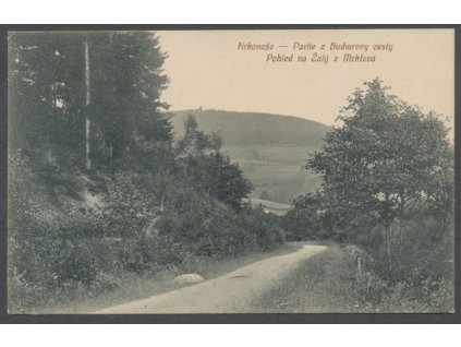 58-Semilsko, Krkonoše, Partie z Bucharovy cesty, Pohled na Žalý z Mrklova, cca 1925