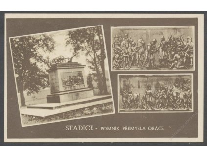 69-Ústecko, Stadice - pomník Přemysla Oráče, cca 1930