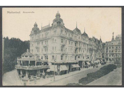 08 - Chebsko, Mariánské Lázně, Hl. třída, 1. Karlsbader Kunstanstalt, cca 1908