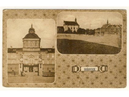 02 - Berounsko, Hořovice, 2 - záběr dominant města, náměstí.., ca 1916