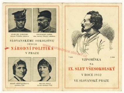 Sokolská pohlednice, 1932
