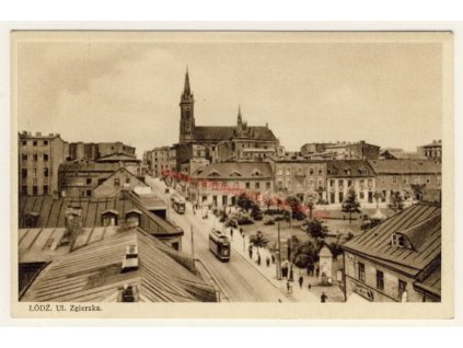 Polsko, Lodž, tramvaje,cca 1925