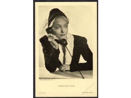 Herečka, Ingeborg Theek, foto Atelier Sandau, cca