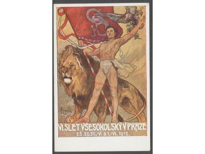 Sokolská, s reklamním přítiskem, cca 1912