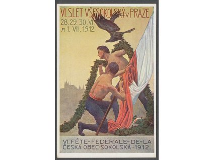 Sokolská, s reklamním přítiskem, cca 1912