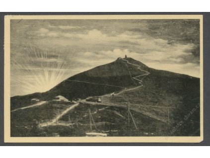 58 - Semilsko, Sněžka, východ slunce, ca 1930