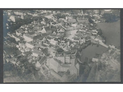 24 - Jindřichův Hradec, pohled z letadla, ca 1922