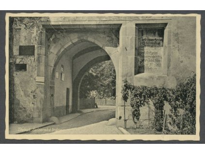 24 - Jindřichohradecko, Třeboň, brána, ca 1930
