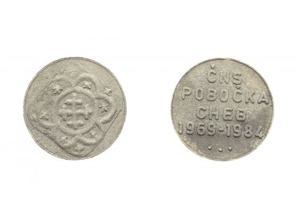 ČSSR, AE pamětní medaile ČNS pobočka Cheb, 1969-1984, průměr 25mm, stav 1/1
