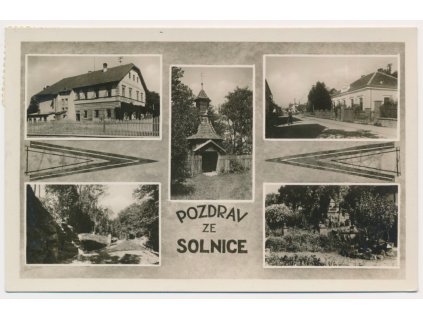 57 - Rychnovsko, Solnice, 5 - ti záběr, Hostinec..., cca 1932