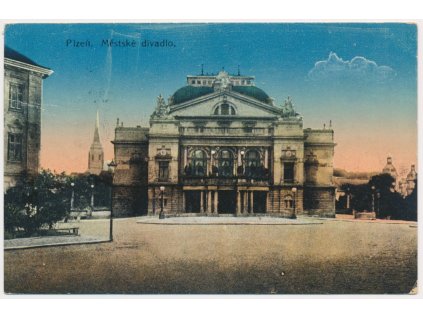 47 - Plzeň, Městské divadlo, cca 1916