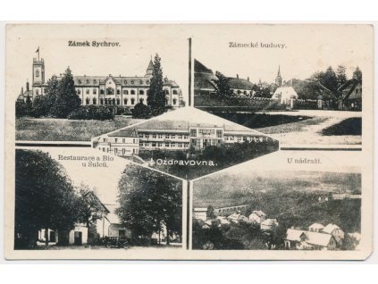 32 - Liberecko, Sychrov, 5 - ti záběr, zámek, restaurace U Sulců..., cca  1940