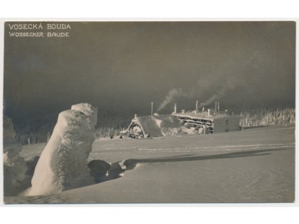 58 - Semilsko, Krkonoše, Vosecká bouda, zimní partie, cca 1927
