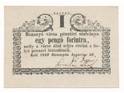 Rakousko - Uhersko, Rožňava (Rozsnyón), 1 Forint, 1849, luxusní stav !