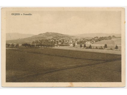 15 - Domažlicko, Újezd, celkový pohled na obec, cca 1935