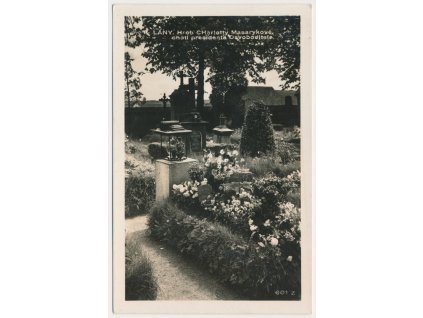 27 - Kladensko, Lány, Hrob Charlotty Masarykové, cca 1930