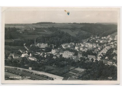 70 - Orlickoústecko, Brandýs nad Orlicí, celkový pohled, cca 1941