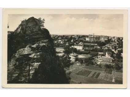 17 - Havlíčkobrodsko, Ledeč nad Sázavou, celkový pohled, cca 1956