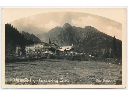Slovensko, Vysoké Tatry, Lomnický Štít, celkový pohled, foto Petrovits, cca 1938