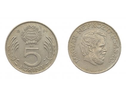 Maďarsko, mince 5 Forint BP, 1984, stav 1/1...viz autentické foto