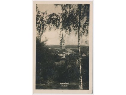 57 - Rychnovsko, Dobruška, pohled na radnici a okolí, cca 1930