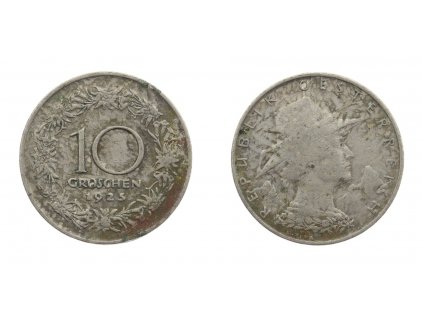 Rakousko, mince 10 Groschen, 1925, stav 1/1...viz autentické foto
