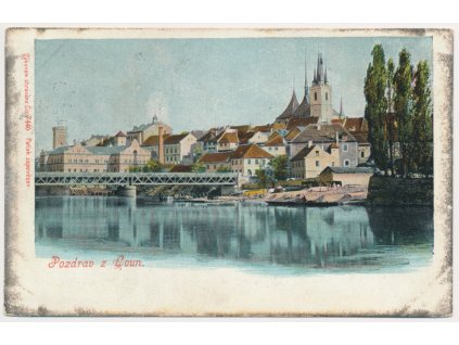 34 - Louny, pohled na město, "Pozdrav z Loun", cca 1909