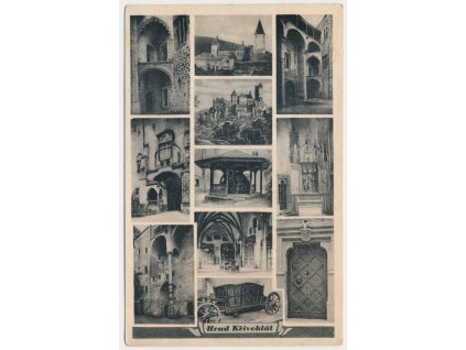 55 - Rakovnicko, Křivoklát, 11 - ti záběr hradních partií, cca 1940